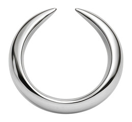 Silver knuckle ring featuring an open design with pointed ends