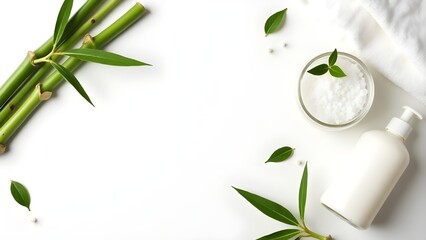 Moisturizer and bamboo sticks.