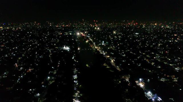 Firework on River BKT Jakarta