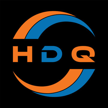 HDQ letter design. HDQ letter technology logo design on a Black background. HDQ Monogram logo design for an entrepreneur and business