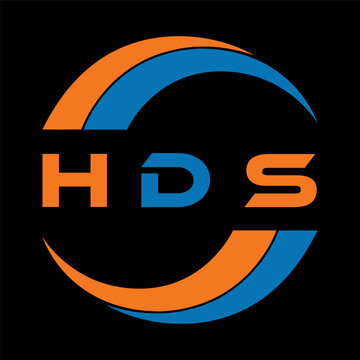 HDS letter design. HDS letter technology logo design on a Black background. HDS Monogram logo design for an entrepreneur and business