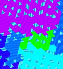 Abstract geometric background with triangle pattern in blue and purple tones