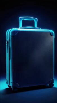 An advanced, illuminated travel case with a sleek design and modern features.