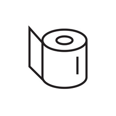 toilet paper icon outline editable stroke line drawing eps