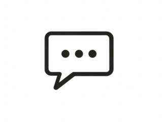 Dark speech bubble icon with three dots (1)
