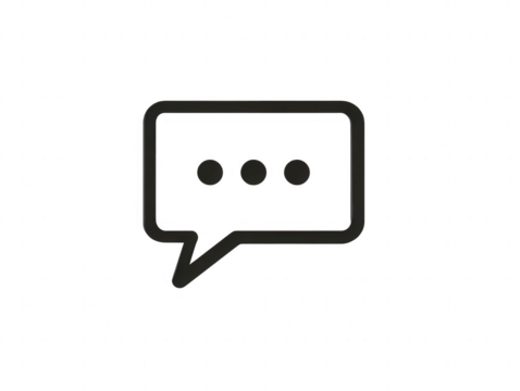Dark speech bubble icon with three dots (1)
