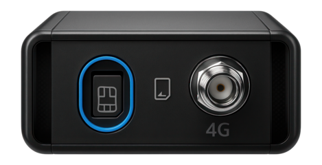 4G LTE communication module with SIM card slot and external antenna port for remote monitoring systems