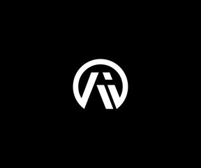 letter ai circle minimal clean logo