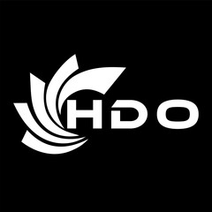 HDO letter design. HDO letter technology logo design on a Black background. HDO Monogram logo design for an entrepreneur and business