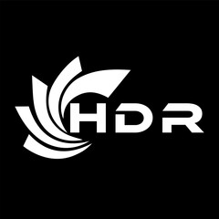HDR letter design. HDR letter technology logo design on a Black background. HDR Monogram logo design for an entrepreneur and business