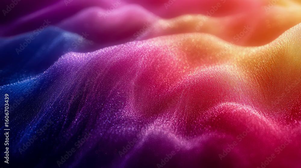 Poster abstract gradient landscape with sparkling particles