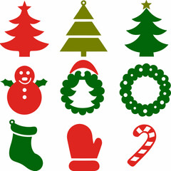 Christmas Ornament Set with Colorful Flair