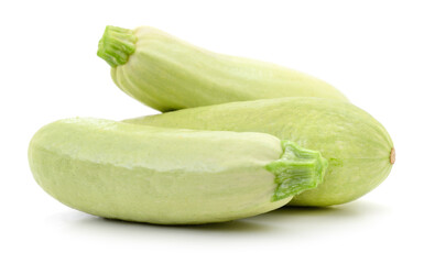 Zucchini  isolated on white.
