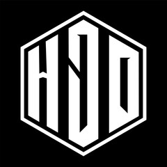 HDO letter design. HDO letter technology logo design on a Black background. HDO Monogram logo design for an entrepreneur and business
