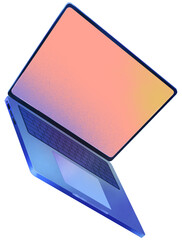 Obraz premium Floating Laptop Illustration