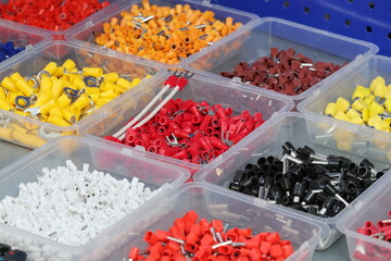 Electrical Installation Tools and Materials for Electrical Switchboard Assembly. 