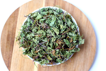 Dried gotu kola herb with leaves, stems, and roots