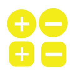 Plus minus circular element icon vector illustration. Add and remove round button icons