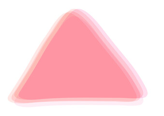 手描きの重なるラフな三角形