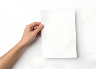 Fototapeta premium hand holding blank paper