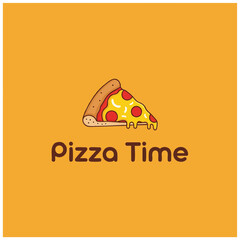 Fototapeta premium a simple modern attractive pizza logo