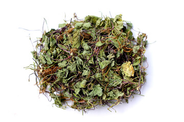 Dried gotu kola herb with leaves, stems, and roots