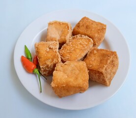 fried tofu on a plate
