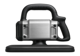 Obraz premium Electric vacuum lifter with a rectangular pad for handling metal sheets in a factory.