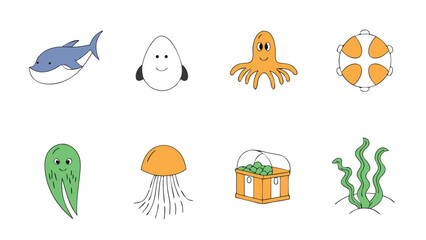 Fototapeta premium vector illustration of a set of icons