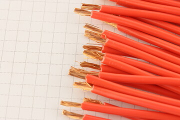 Electrical Insulated Copper Mounting Wires for Electrical Switchboard Assembly. 