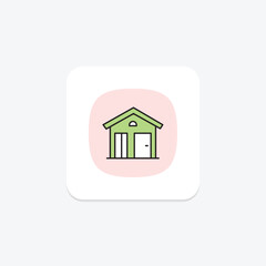 Garden Shed, vector, pixel perfect, illustrator file