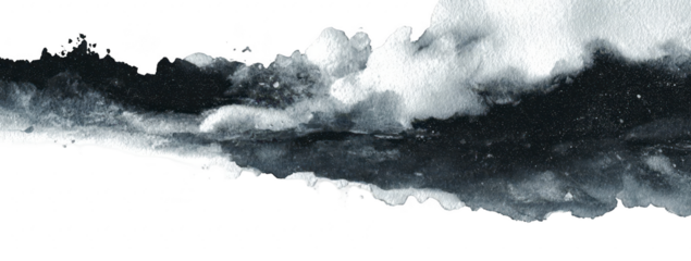 Gray-toned watercolor cloudscape