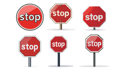 Vector no stop road sign vector graphic design, minimalist clean outline of prohibition traffic sign, clear and simple icon for road safety, traffic control, and urban navigation concepts