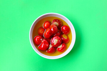 Tuffed cherry peppers with tuna preserved in olive oil