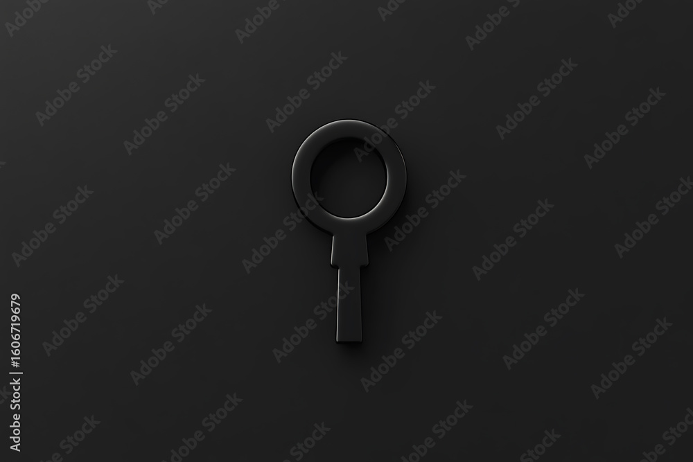 Poster monochrome icon on matching background. the minimalist symbol features a circular shape at the top w