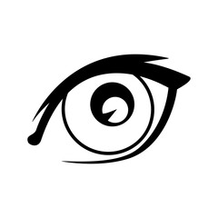 Artistic eye graphic offers a stylized visual representation suitable for creative projects or minimalist design applications, ideal for identity.
