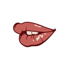 Artistic rendering of lips with a subtle gloss, perfect for adding a touch of elegance to any design or branding project.