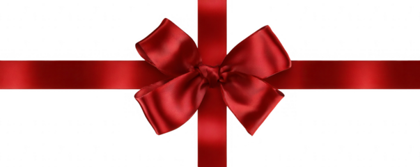 Red ribbon bow on black background (58)