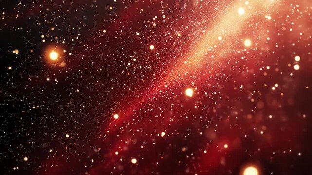 Abstract red background with sparkle particles