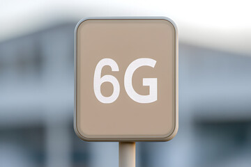 6G technology sign. Conceptual representation of next generation communication network. Innovation and future, mobile connection evolution.