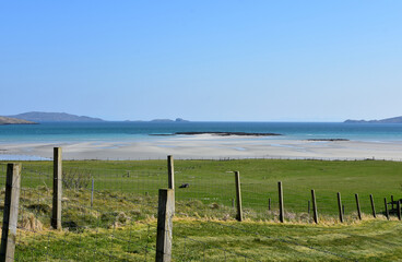 Pastures on the Island of Vatersay Along the Coast © dejavudesigns