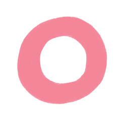 pink donut isolated on white background