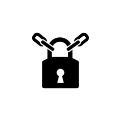 mandatory safety signs icon symbol only_keep locked black and white color symbol only	 
