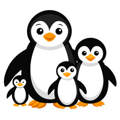 Naklejka premium penguin on the snow