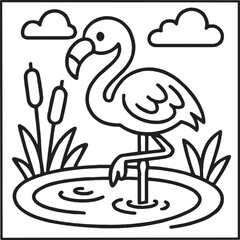 Cozy Moments Bold Line Coloring Page – Relaxing Hygge-Inspired Illustration