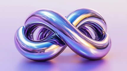 Fototapeta premium Abstract infinity symbol, 3D render