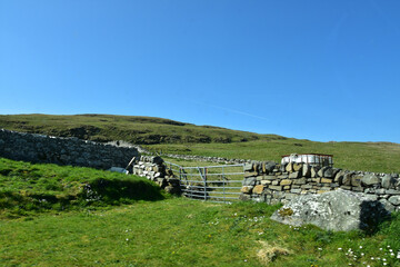 Stonewalls Lining the Pastures on Isle of Vatersay © dejavudesigns