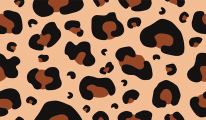 Cute leopard pattern background vector design