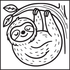 Cozy Moments Bold Line Coloring Page – Relaxing Hygge-Inspired Illustration