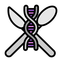 Nutritional DNA Vector Filled Icon Design